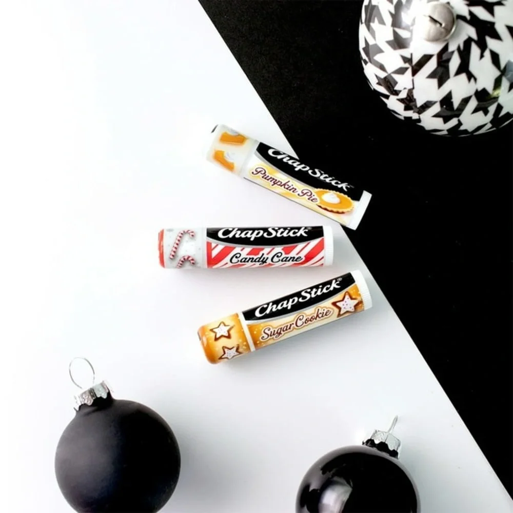 ChapStick Holiday Collection Lip Balm 3 Pack Candy Cane Sugar Cookie Pumpkin Pie
